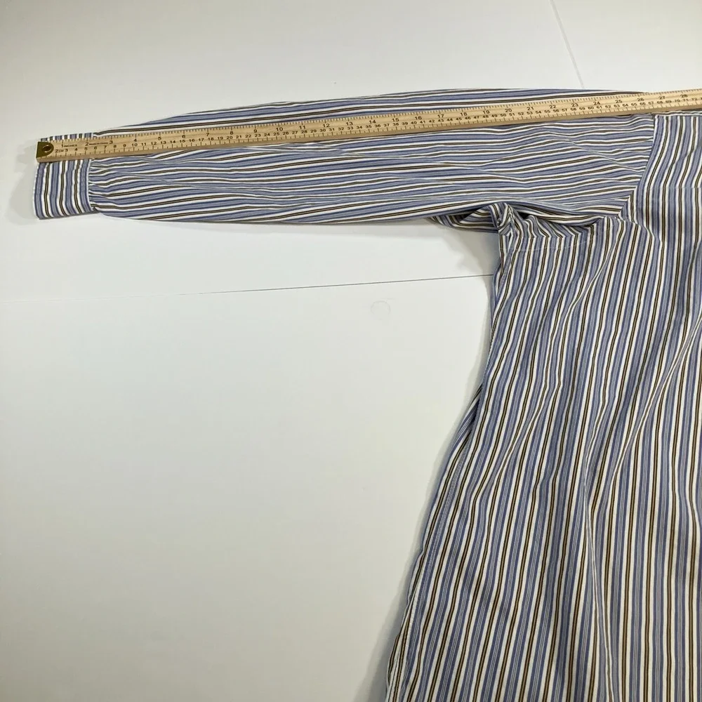 Polo Ralph Lauren Shirt Mens 3XLT‎ Tall Blue Yellow Stripe Button Down *Flaws